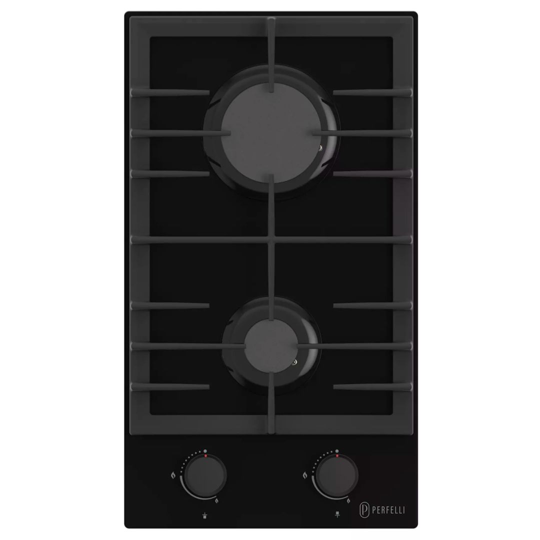 Варильна поверхня газова Domino на склі PERFELLI DIAMOND G39C NERO