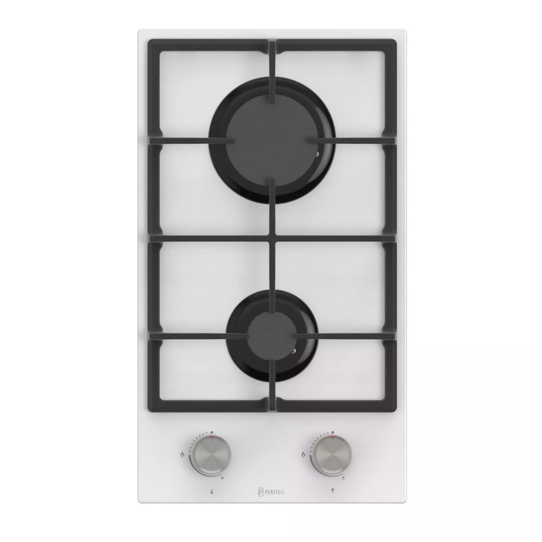 Варильна поверхня газова Domino на склі PERFELLI PERLA G32C BIANCO