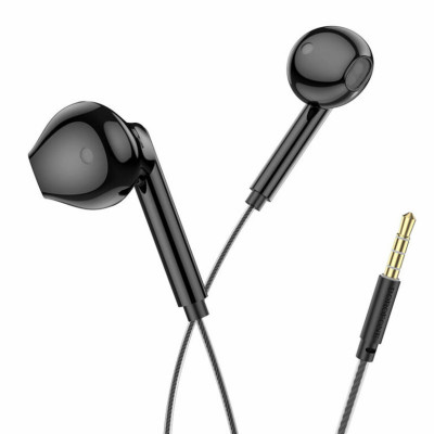 Навушники BOROFONE BM63 Melodic wire-controlled earphones with mic Black (BM63B) - зображення 1