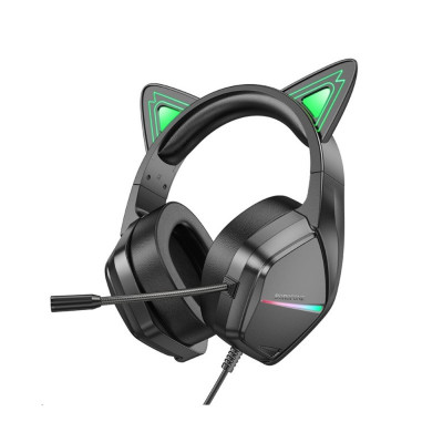 Навушники BOROFONE BO106 Cute cat ear luminous gaming headphones Elf Cat - изображение 1