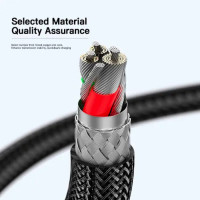 Кабель Essager Interstellar Transparent Design USB Charging Cable Type C to Type C 100W 1m black (EXCTT1-XJ01-P) (Цвет Черный) - фото № 5
