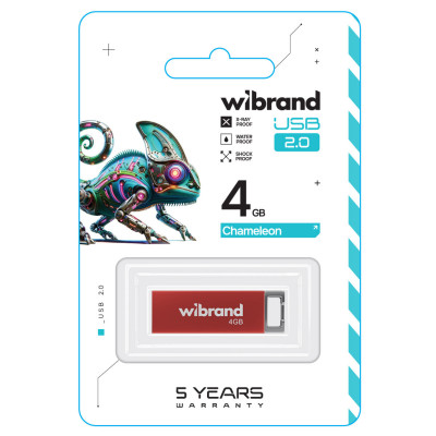 Flash Wibrand USB 2.0 Chameleon 4Gb Red - зображення 2
