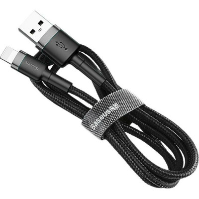 Кабель Baseus Cafule Cable（Special Edition）USB For iP 2m Grey+Black - зображення 1