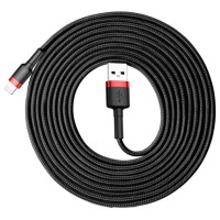 Кабель Baseus Cafule Cable USB For iP 2A 3m Red+Black (Цвет Black-Red) - фото № 6