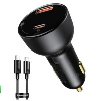 Автомобільний зарядний пристрій Baseus Superme Digital Display PPS Dual Quick Charger Car Charger Black