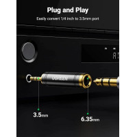 Аудіо адаптер UGREEN AV168 3.5mm Male to 6.35mm Female Adapter 1pcs(UGR-60711) (Цвет Черный) - фото № 5