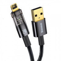 Кабель Baseus Explorer Series Auto Power-Off Fast Charging Data Cable USB to IP 2.4A 2m Black (Колір Черный) - фото № 2