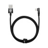 Кабель Baseus MVP 2 Угловой кабель для быстрой зарядки данных USB to iP 2.4A 1 м Черный (CAVP000001)