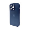Чохол для смартфона AG Glass Matt Frame Color Logo for Apple iPhone 15 Pro Navy Blue