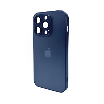 Чохол для смартфона AG Glass Matt Frame Color Logo for Apple iPhone 15 Pro Navy Blue - изображение 1