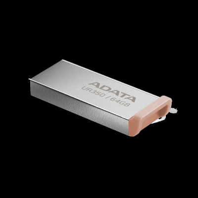 Flash A-DATA USB 3.2 UR 350 64Gb Silver/Beige - изображение 2