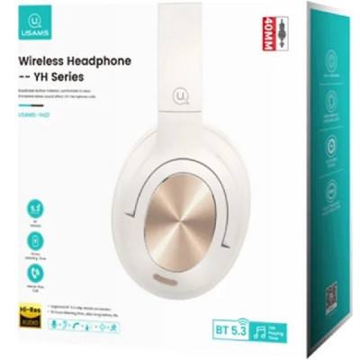 Навушники USAMS-YH21 Wireless Headphone-- YH Series BT5.3 beige - изображение 4