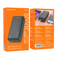 Зовнішній акумулятор BOROFONE BJ38B Power 22.5W+PD20W fully compatible power bank(30000mAh) Black (Цвет Черный) - фото № 5