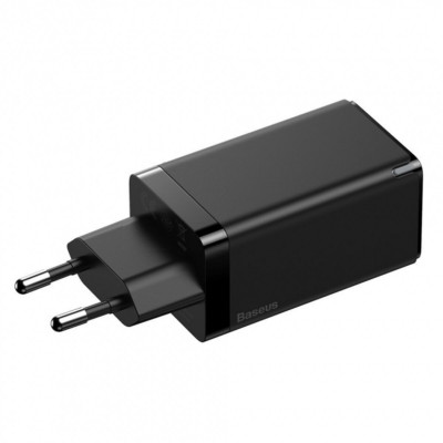 МЗП Baseus GaN3 Pro Fast Charger 2C+U 65W (Cable Type-C  to Type-C 100W(20V/5A) 1m) Black - зображення 4