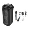 Портативна колонка HOCO HA13 Max Ramon outdoor BT speaker with two wireless microphones Black (7073)- № 7