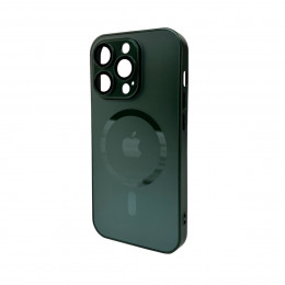 Чохол для смартфона AG Glass Matt Frame Color MagSafe Logo for Apple iPhone 14 Pro Max Cangling Green