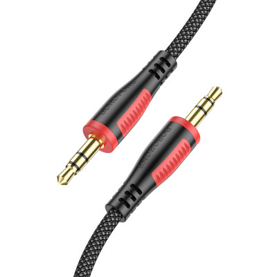 Аудіо-кабель BOROFONE BL14 AUX audio cable(L=1M) Black (BL14B) - зображення 2
