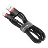 Кабель Baseus Cafule Cable USB For iP 2A 3m Red+Black (Black-Red)- № 5