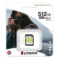 SDXC (UHS-1 U1) Kingston Canvas Select Plus 512Gb class 10 V10 (R-100MB/s)  - фото № 2