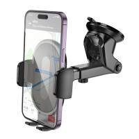Автотримач для телефона BOROFONE BH134 Rio push-type car holder (center console) Black (Колір 7073) - фото № 5