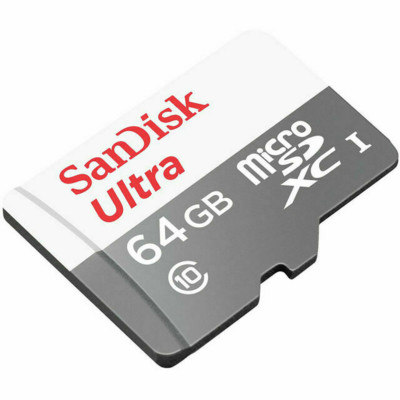 microSDXC (UHS-1) SanDisk Ultra 64Gb class 10 A1 (100Mb/s) (adapter SD) (SDSQUNR-064G-GN3MA) - зображення 1