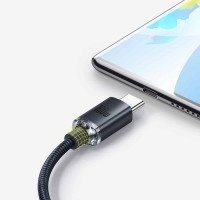 Кабель Baseus Crystal Shine Series Fast Charging Data Cable USB to Type-C 100W 1.2m Black (Цвет 7073) - фото № 3