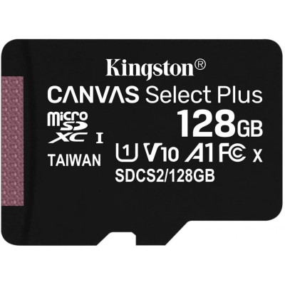 microSDXC (UHS-1) Kingston Canvas Select Plus 128Gb class 10 А1 (R-100MB/s) (adapter SD) - изображение 2