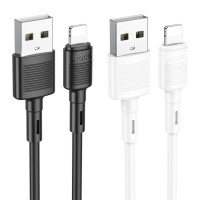Кабель HOCO X83 USB to iP 2.4A, 1m, PVC, PVC connectors, Black (Цвет 7073) - фото № 5