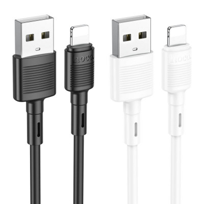 Кабель HOCO X83 USB to iP 2.4A, 1m, PVC, PVC connectors, Black - изображение 5