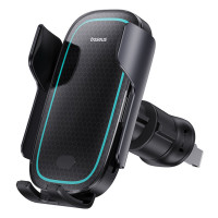 Автотримач для телефона з БЗП Baseus Milky Way Pro Series Wireless Charging Electric Car Mount Phone Holder 15W Cluster Black (Цвет Cluster-Black) - фото № 5