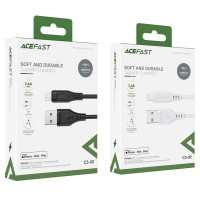 Кабель ACEFAST C3-02 USB to iP 2.4A, 1.2m, TPE, TPE connectors, Black (Цвет 7073) - фото № 3