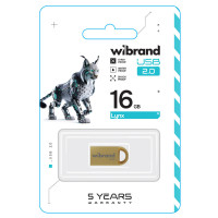 Флеш-накопичувач Wibrand USB 2.0 Lynx 16Gb Gold (Колір Золотистый) - фото № 2