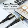 Кабель Essager Interstellar Transparent Design USB Charging Cable USB A to Type C 7A 2m black (EXCT-XJA01-P) (EXCT-XJA01-P) - зображення 4