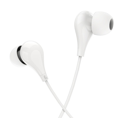 Навушники BOROFONE BM24 Milo universal earphones with mic White (BM24W) - изображение 1