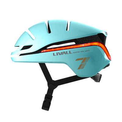 Захисний шолом Livall EVO21 (M) Mint (54-58см), передній та задній ліхтар поворотів та стопів, додаток, Bluetooth, пульт BR80 - изображение 1