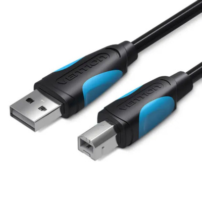 Кабель Vention USB2.0 A Male to B Male Print Cable 2M Black (VAS-A16-B200) - зображення 1