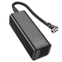 Автомобільний насос HOCO ZP7 Maddy portable smart air pump(5000mAh) Black  - фото № 4