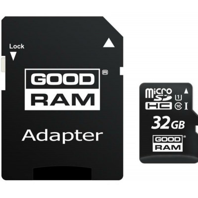 microSDHC (UHS-1) GoodRam 32Gb class 10 (adapter SD) - изображение 1
