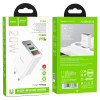 Мережевий зарядний пристрій HOCO C100A PD20W+QC3.0 charger with digital display White - № 2