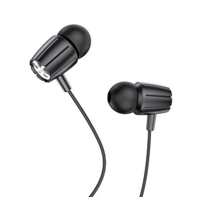Навушники HOCO M88 Graceful universal earphones with mic Black (6931474754714) - зображення 1