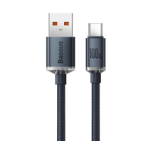 Кабель Baseus Crystal Shine Series Fast Charging Data Cable USB to Type-C 100W 1.2m Black (Цвет 7073) - фото № 2
