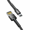 Кабель Baseus Cafule Cable（Special Edition）USB For iP 1m Grey+Black (Темно-серый)- № 2