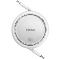 Кабель Baseus Free2Draw Mini Retractable Charging Cable Type-C to Type-C 100W 1m Moon White (Колір Moon White) - фото № 4