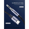 Кабель UGREEN AV143 Round USB-C Audio Cable 3.5mm M/M Aluminum Shell 1m (Deep Gray)(UGR-30633) - зображення 2