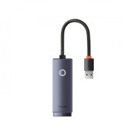 USB-Хаб Baseus Lite Series Ethernet Adapter USB-A to RJ45 LAN Port (100Mbps) Black (Колір 7073), Атикул k36068 |  купить на VILKI.NET - фото № 1