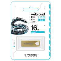 Флеш-накопичувач Wibrand USB 2.0 Taipan 16Gb Gold (Цвет Золотистый) - фото № 2
