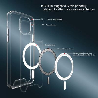 Чохол для смартфона Space Magnetic for Apple iPhone 12 Pro Max Transparent - изображение 3
