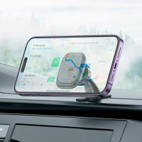 Автотримач для телефона HOCO H30 Brilliant magnetic car holder(center console) Black (Колір Черный) - фото № 6