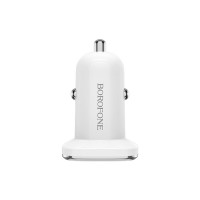 Автомобільний зарядний пристрій BOROFONE BZ12 double port in-car charger (Цвет Білий) - фото № 4