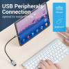 Кабель-перехiдник Vention USB 3.0 C Male to A Female OTG Cable 0.15M Gray Aluminum Alloy Type (CCXHB) (Серыйм)- № 4